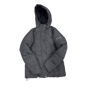 Columbia Women's Insulated Hooded Winter Puffer Jacket Dark Grey Size Small